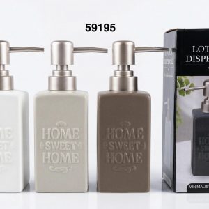 DISPENSADOR JABON PORCELANA 6X6X17CM