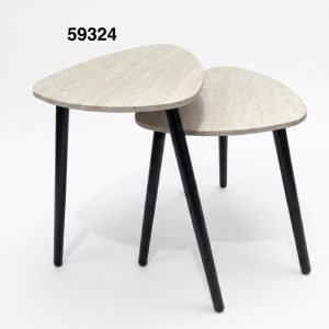 SET MESA DECORATIVA MADERA 2/1 40/46CM