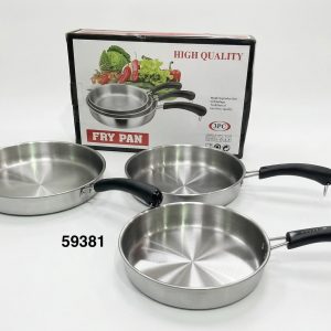 SET SARTEN ACERO INOXIDABLE 3/1 22/24/26CM