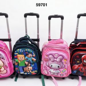MOCHILA C/RUEDAS 40CM+LONCHERA+ESTUCHE DISEÑO