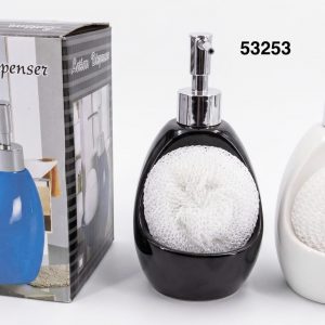 DISPENSADOR P/JABON PORCELANA C/ESPONJA