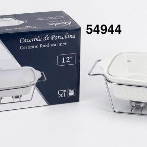 KRISKA PYREX C/TAPA CRISTAL+BASE RECTANGULAR 12"