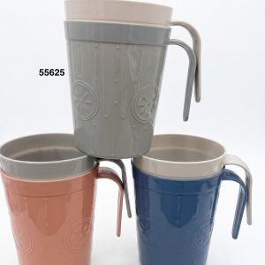 SET VASO PLASTICO C/ASA 4/1 8.5X10CM