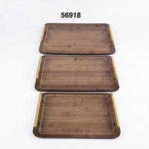 SET BANDEJA MADERA RECTANGULAR 3/1 30/36/40CM
