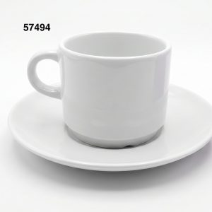 TAZA C/PLATILLO BLANCA