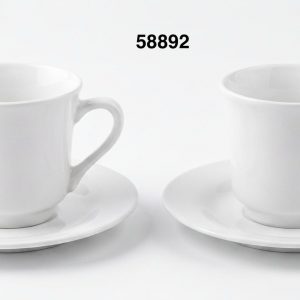 TAZA C/PLATILLO ORILLA DORADA 220CC