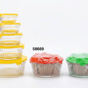 SET FUENTE CRISTAL C/TAPA 5/1