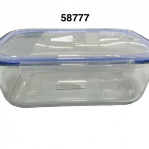 ENVASE CRISTAL RECTANGULAR C/TAPA 2200ML 25X20CM