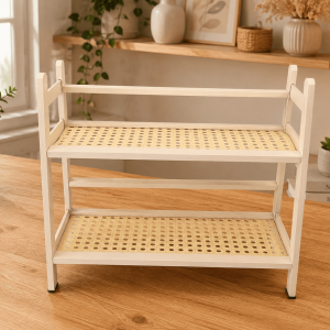 ESTANTE BAMBU 2NIVELES 35X17X28CM