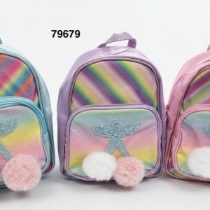 MOCHILA C/DISEÑO P/NIÑAS 23.5X20X10CM