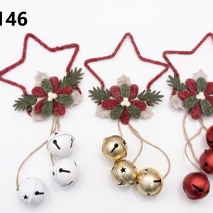 SET CASCABEL NAVIDAD C/ESTRELLA 19X44CM 3/1