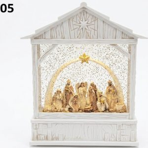 NACIMIENTO NAVIDAD C/LUZ+MUSICA 21.6X25.5CM