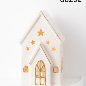 CASITA ADORNO DE NAVIDAD C/LUZ 9.2X7.2X16CMH