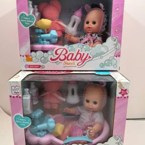 MUÑECA BEBE 12" C/ACCESORIOS BAÑO