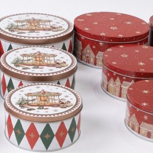 SET CAJA ALUMINIO C/DIS NAVIDAD 14/16/20CM 3/1