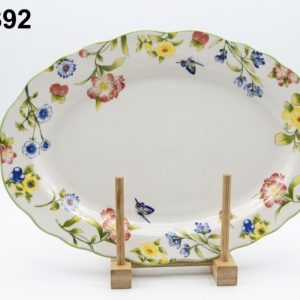 PLATO LLANO OVALADO C/DIS LAVANDA 31.5X3CM