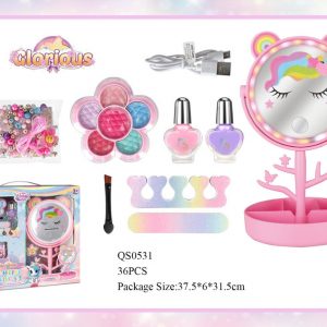 SET MAQUILLAJE C/ESPEJO 37X31CM CAJA