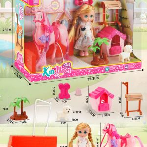 SET MUÑECA 16CM C/ACCESORIOS CABALLO