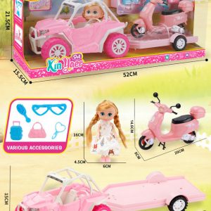 SET MUÑECA 16CM C/VEHICULOS CAJA