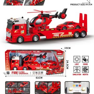 SET CAMION BOMBERO C/ACCESORIOS SONIDO+LUZ CAJA