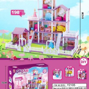 SET VILLA P/ARMAR C/ACCESORIOS 75X61CM