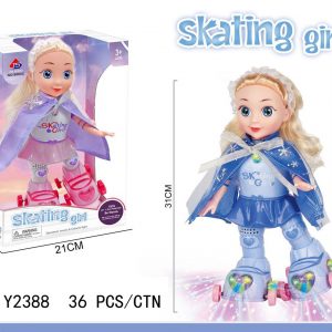 MUÑECA C/FUNCION PATINES LUZ+MUSICA