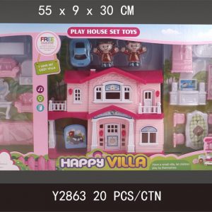 SET VILLA C/ACCESORIOS 55X30CM CAJA