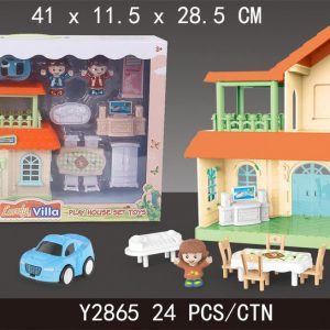 SET VILLA C/ACCESORIOS 41X28CM CAJA