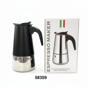 GRECA 6TZA ACERO INOX NEGRA