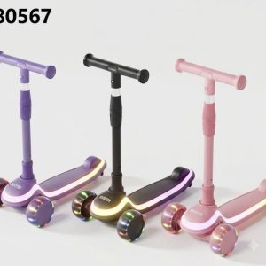 PATINETA 3 RUEDAS C/LUZ 55X28X64-80CM