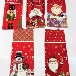 BOLSA P/BOTELLA NAVIDAD 14X35CM