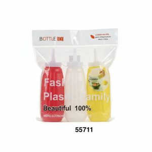 BOTELLA P/KETCHUP/MOSTAZA/MAYONESA 3/1 5.5X19CM