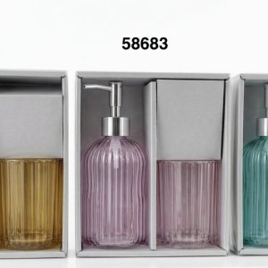 SET ACCESORIOS BAÑO CRISTAL 2/1