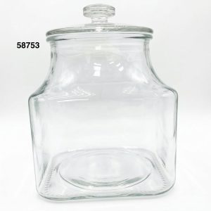 FRASCO C/TAPA CRISTAL 2400ML 15.5X15.5X20CM