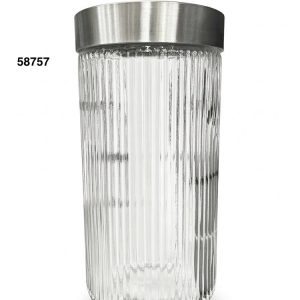 FRASCO CRISTAL C/TAPA ACERO INOX 1700ML 11.2X22CM