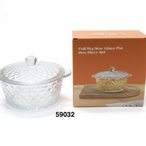 PYREX CRISTAL C/TAPA 1000ml 19.5X7.5CM